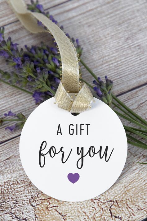 A Gift for You Free Printable Tags with Purple Heart. Download these all occasion gift tags from Faking it Fabulous. #gifttags #freebie #diy Lavender Tags Free Printable, Made With Love Tags Printable Free, Made With Love Printable Tags, Free Birthday Gift Tags, Birthday Gift Tags Printable, Gift Wrapping Tutorial, Faking It, Wrapped Gifts, Diy Valentines Cards