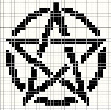 Pentagram Cross Stitch, Pixel Clothes, Pagan Cross Stitch, Witch Cross Stitch, Stitching Projects, Halloween Cross Stitch Patterns, Pixel Drawing, Pixel Crochet, Pixel Art Grid