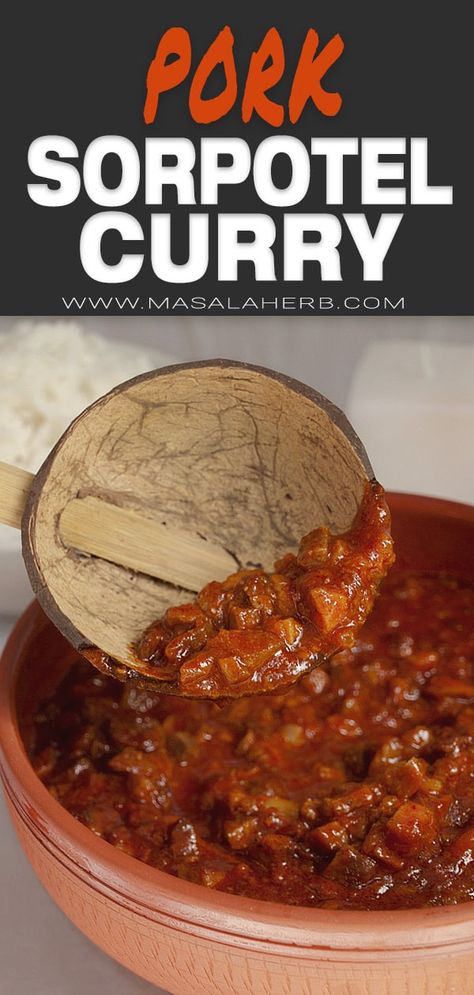 Goan Pork Recipes, Goan Sorpotel Recipe, Indian Pork, Pork Vindaloo Recipe, Pork Vindaloo, Vindaloo Recipe, Goan Food, Pork Curry, Malai Kofta