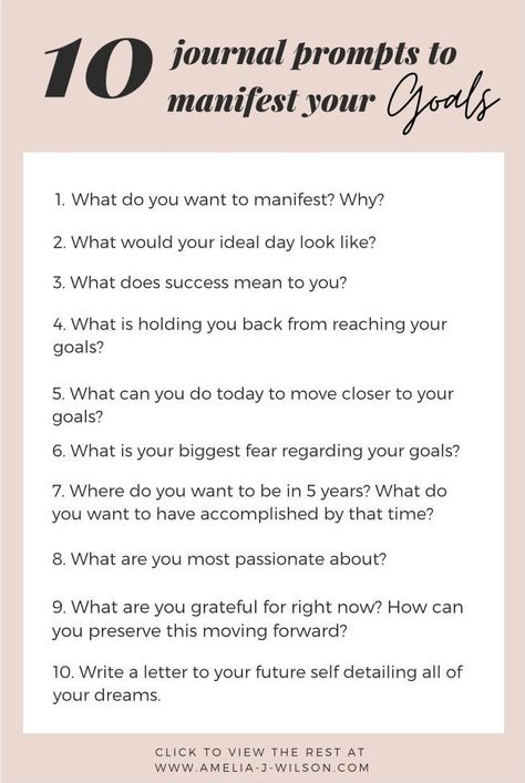 Daily Journal Prompts, Goal Journal, Manifesting Dreams, Writing Therapy, Spiritual Manifestation, Journal Writing Prompts, Manifestation Journal, Positive Self Affirmations, Manifestation Affirmations