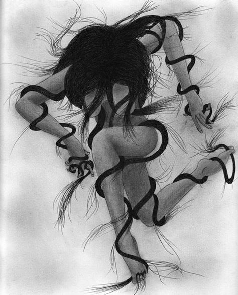 My drawing of Sophia "entangled" (pen and ink and graphite pencil on paper). My personal opinion is that it is my most dramatic depiction of her. Chaotic Energy, Freedom Art, Beautiful Energy, Different Art Styles, Healing Arts, Inner Healing, Drawing Prints, Emotional Healing, Hanging Art