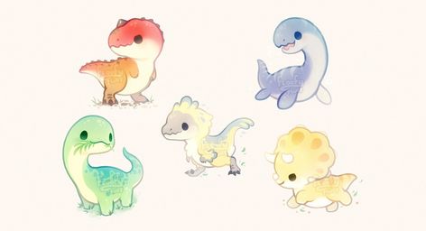 Smiles And Tears, Griffonnages Kawaii, Dinosaur Tattoos, Arte Doodle, 귀여운 음식 그림, Dinosaur Drawing, Cute Kawaii Animals, Cute Animal Drawings Kawaii, Creature Drawings