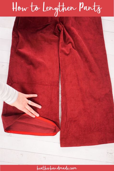 Lengthen Pants, Fix A Zipper, Pants Tutorial, Sewing Alterations, Cropped Wide Leg Pants, Altering Clothes, How To Hem Pants, Sewing Blogs, Bias Tape