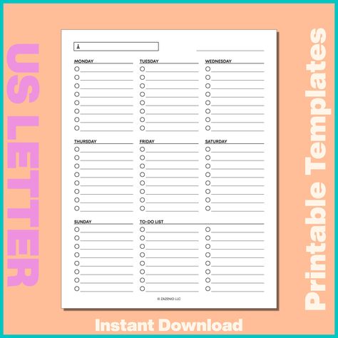 "Welcome to the first step of organizing your daily aspirations into reality! Our \"Plan 2 Achieve\" US LETTER-SIZED minimalist to-do list template with a master list version 2 is more than just a printable weekly planner PDF; it's a purpose-driven tool designed for individuals committed to living a goal-oriented life. ● WHAT IS A MASTER LIST? ● A master list is a big bucket for all your tasks and goals. Each week, you pick the most important tasks and put them on your weekly list. This way, you don't get overwhelmed by too many things and can focus on what's important now. ● PRODUCT INFORMATION ● * US LETTER PRINT SIZE ONLY * Digital Download Only (No PHYSICAL ITEM WILL BE SENT) * Large spacing to accommodate various handwriting sizes  * Plenty of space to write out the entire date * Mode Daily Aspirations, Design Esthetic, Weekly Planner Pdf, Weekly List, Goal Oriented, Printable Weekly Planner, Master List, Purpose Driven, Planner Pdf