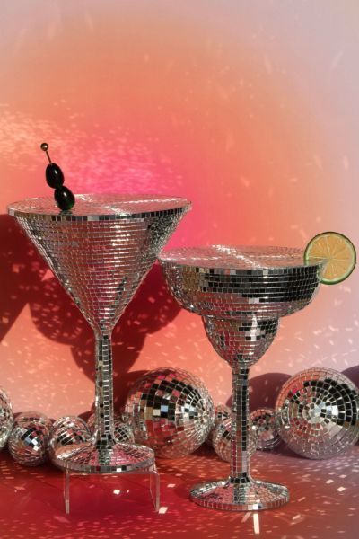 Sofiest Designs Disco Martini Glass | Urban Outfitters Disco Martini, Disco Glam, Pinterest Room Decor, Pretty Drinks, Christmas Party Decorations, Disco Party, Disco Ball, Martini Glass, Glass Decor