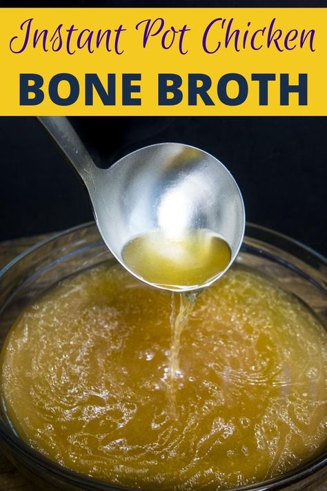 Chicken Bone Broth Recipe Instapot, Making Chicken Broth From Bones, Instapot Bone Broth, Instant Pot Bone Broth, Bone Broth Instant Pot, Chicken Bone Broth Recipe, Pressure Cooking Chicken, Make Chicken Broth, Chicken Broth Recipes