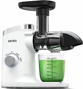 Masticating Juicer Machiens, Aeitto Juicers, Slow Masticating Jucer with Triple Modes,Reverse Function & Quiet Motor, Easy to Clean with Brush, Recipe for Vegetables And Fruits, White Visit the Aeitto Store Masticating Juicer, Slow Juicer, Cold Press Juicer, Juicer Machine, Juice Extractor, Celery Juice, Fresh Juice, Cold Pressed, Drip Coffee Maker