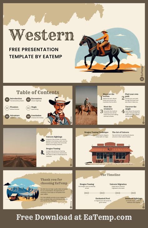 Western 13 Company Vision And Mission, Powerpoint Layout, Project Presentation, Google Slides Theme, Power Points, Country Theme, Folder Design, Country Design, Catalog Design