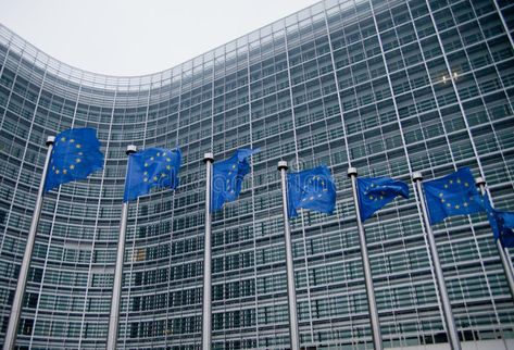 European Commission with EU flags. European Commission headquarters with waving , #Ad, #EU, #Commission, #European, #flags, #Brussels #ad European Flags, European Commission, Eu Flag, Brussels, Belgium, Stock Images Free, Vision Board, Louvre, Stock Images