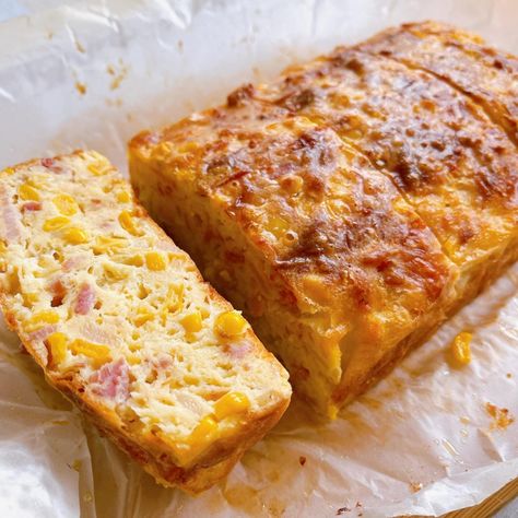 Omg we are DROOLING over this Bacon,... - The Healthy Mummy Cheese Loaf, Corn And Cheese, Bacon Corn, 5 Ingredients Or Less, Healthy Mummy, Food Help, 5 Ingredient, Bacon Cheese, Meat Free