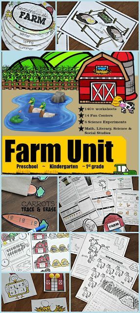 Get ready to make learning fun, engaging, and memorable for a whole month with this Farm Lesson This HUGE pack includes over 220+ pages of farm worksheets and farm activities for kindergartners to learn math and literacy with a kindergarten farm unit.  This farm theme is geared towards kindergartners, but has activities for preschool, pre-k, and first graders too. Animals Kindergarten Activities, Farm Homeschool, Farm Worksheets, Farm Unit Kindergarten, Farm Science, Farm Unit Study, Farm Unit Preschool, Animals Kindergarten, Playgroup Ideas