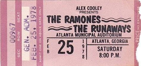 Runaways /ramones concert Ticket 1978 Music Tickets, The Runaways, Concert Ticket, Ticket Stub, Ticket Design, Ticket Stubs, Desktop Pictures, Admit One, Photo Wall Collage