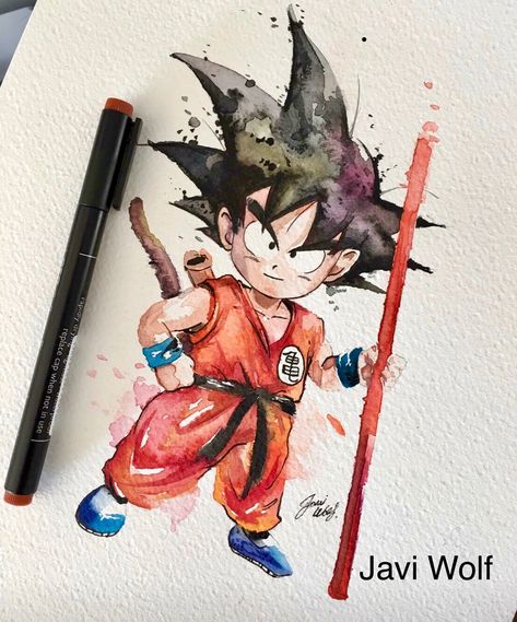 Beautiful Kid Goku, Dragon Ball Tattoo, Disney Art Drawings, Cartoon Sketches, Dragon Ball Super Manga, Dragon Ball Wallpapers, Dragon Ball Goku, Dragon Ball Artwork, Dragon Ball Gt