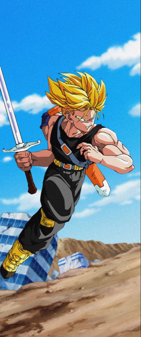 Trunks Aesthetic Wallpaper, Future Trunks Wallpaper, Trunks Dbz Wallpapers, Ios 16 Aesthetic Wallpaper, Trunks Wallpaper, Ios 16 Aesthetic, 16 Aesthetic, Trunks Dbz, Dbz Wallpapers