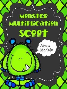 Multiplication Scoot - Area Model Area Model Multiplication, Apple For The Teacher, Partial Products, Teaching Math Elementary, Area Model, Math Rotations, Multiplication Games, Teaching Posters, Area Models