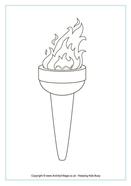 Olympic torch colouring page Olympic Colouring Pages, Simple Coloring Sheets, Olympic Crafts, Activity Village, Olympics Activities, Olympic Colors, Olympic Theme, Olympic Party, Olympic Rings