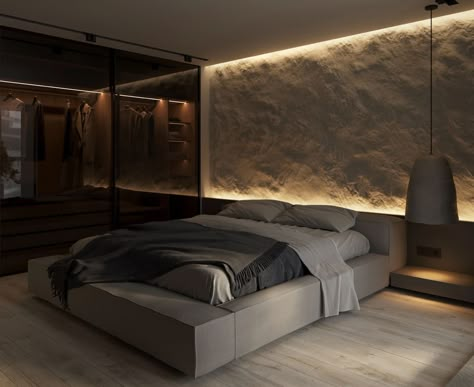 Diy Seng, Futuristic Bedroom, Luxury Bedroom Master, Bedroom Decor Design, Dream House Interior, Small Room Bedroom, Home Room Design, Dream House Decor, Minimalist Bedroom