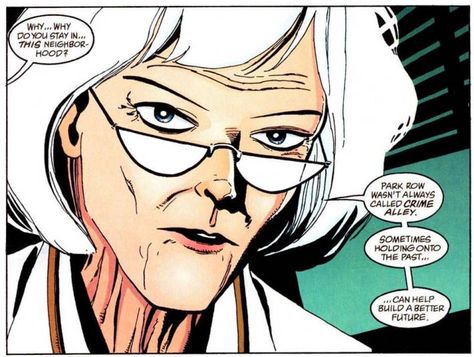 Wisdom from Leslie Thompkins. Leslie Thompkins, Thomas Wayne, Comic Boards, Wayne Family, Playing Doctor, Comic Collection, Bat Family, Fun Comics, Gotham City