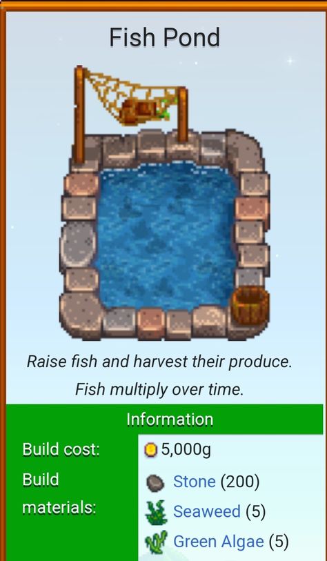 Stardew Valley Tips, Fish Pond, Stardew Valley, Animal Crossing, Video Games, Layout, Video Game