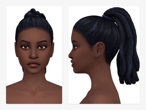 Afro Textured Hair Sims 4 Cc Maxis Match, Maxis Match Hair, Hair Sims 4 Cc, Sims 4 Cc Maxis, Sims 4 Cc Maxis Match, Sims 4 Cc Hair, Blush Lipstick, Simple Ponytails, Afro Textured Hair