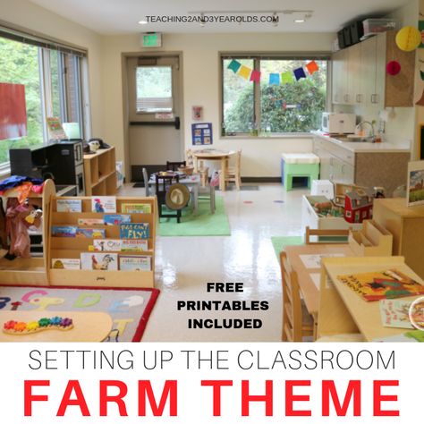 Creating a Farm Animal Theme in the Toddler and Preschool Classroom Classroom Decor Primary, Farm Classroom Theme, School Classroom Decor, Classroom Decor Middle, Middle School Classroom Decor, Classroom Decor High School, Diy Classroom Decorations, Kindergarten Classroom Decor, Farm Animals Theme