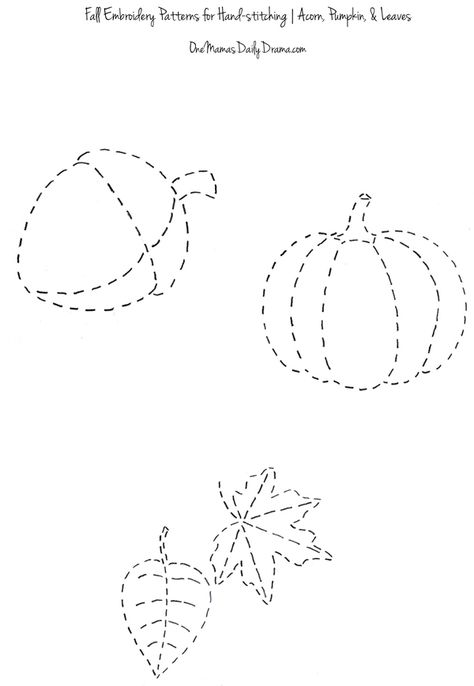 Simple Hand Embroidery Patterns Free Printable, Free Pumpkin Embroidery Pattern, Hand Embroidery Patterns Free Printable Halloween, Acorn Embroidery Pattern, Easy Fall Embroidery, Pumpkin Embroidery Patterns Free, Fall Embroidery Designs Free Pattern, Thanksgiving Hand Embroidery, Cute Embroidery Patterns Templates