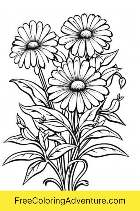 🌼🎨 Unleash your artistic side with our Free Printable Daisy Delight! Perfect for kids and adults alike, this flower coloring page is guaranteed to bring out your inner artist. Don't forget to share your masterpiece! ✨ Flower Printable, Flower Coloring Pages, Simple Beauty, Free Coloring Pages, Daisy Flower, Printable Coloring Pages, Free Coloring, Coloring Pages For Kids, Coloring Page