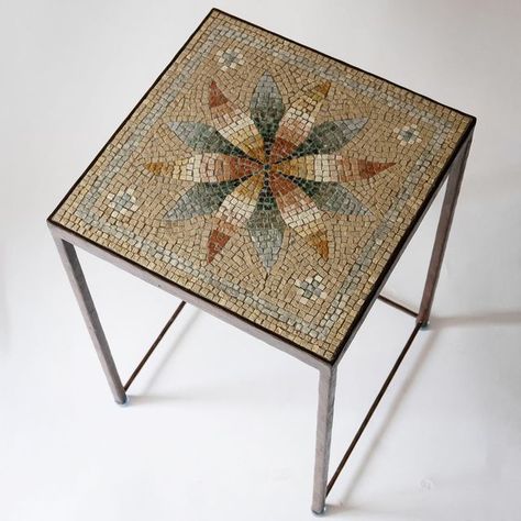 Flower Mosaic, Mosaic Flowers, Mosaic Table, Modern Flower, Mosaic Art, House Interior, Mosaic, On Instagram, Furniture