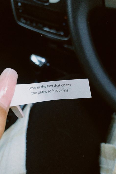 Fortune cookie quote about love “Love is the key that opens the gates to happiness” Brownie Quotes, Fortune Cookie Quotes, Cookie Quotes, Quote About Love, Fortune Cookies, Black Color Hairstyles, Color Hairstyles, Fortune Cookie, Hairstyles Black