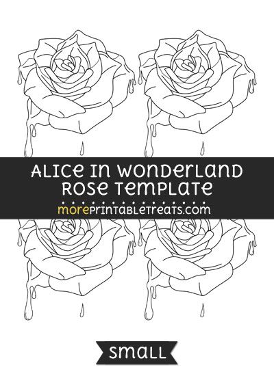 Free Alice In Wonderland Rose Template - Small Alice In Wonderland Templates Free Printable, Alice In Wonderland Printables, Computer Paper, Black And White Lines, Alice In Wonderland Party, Wonderland Party, Program Design, Free Prints, Line Drawing