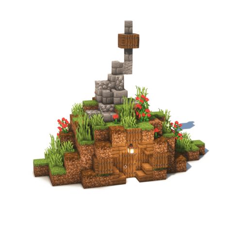 Earth Golem, Minecraft Hobbit Hole, Earthy House, Minecraft Materials, Casa Hobbit, Oak House, Tree Mushrooms, Magical House, Minecraft Farm