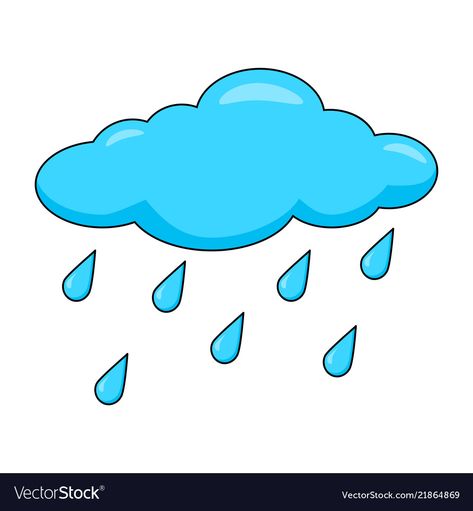 Cloud With Rain, Rain Cartoon, Rain Clipart, Construction Paper Crafts, Personal Social, Best Nature Images, Cartoon Clouds, Rain Art, Cloud Drawing