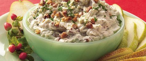 The fabulous flavor of toasted walnuts infuses every bite of this rich and creamy spread. Have it ready in 10 minutes! Gorgonzola Dip, Spread Recipes, Thanksgiving Sides, Toasted Walnuts, Health Snacks, Yummy Eats, Everyday Food, Om Nom, I Love Food