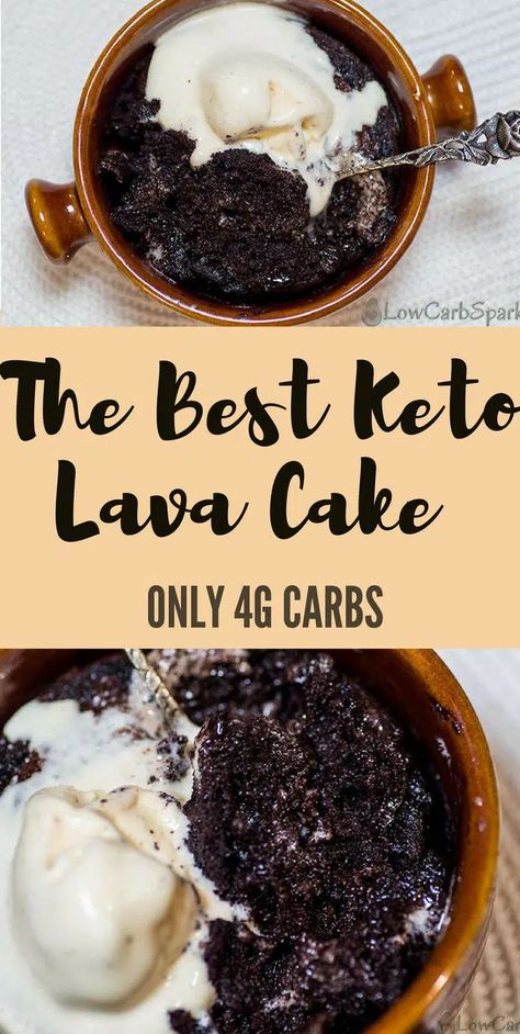 Keto Lava Cake, Desserts Keto, Low Carb Ice Cream, Cake Mug, Postre Keto, Keto Mug Cake, Keto Pancakes, Dessert Easy, Low Carb Dessert