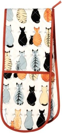 Double Oven Mitt, Oven Mitts And Pot Holders, Double Oven, Oven Glove, Oven Mitt, Oven Mitts, Cat Lover Gifts, Cat Gifts, Kitchen Accessories