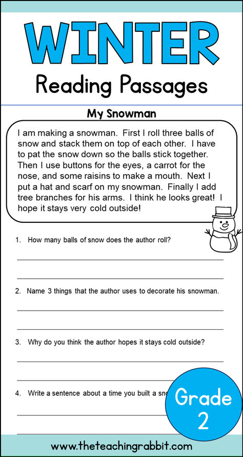 2nd Grade January, Reading Comprehension Second Grade, 2nd Grade Reading Comprehension Passages, Winter Comprehension, Winter Reading Activities, Winter Reading Comprehension, Reading Coach, Questions For Students, January Reading