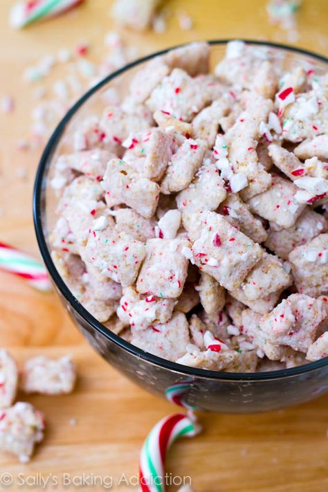 A Chex Mix for Every Holiday - 12 Month Roundup - UncookieCutter.com Snack Christmas, Peppermint Crunch, Puppy Chow Recipes, Christmas Snack, Dessert Parfait, Snack Healthy, Sally's Baking, Dessert Dips, Puppy Chow