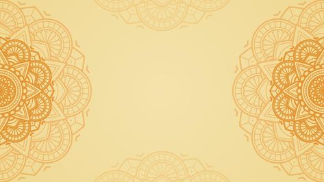 Simple Opulent Golden Yellow Blank Horizontal Vector Background with Orange Outlined Mandala Patterns Mandala Patterns, Tree Saw, Heart Tree, Logo Banners, Cityscape Photos, Orange Background, Heart With Arrow, Mandala Pattern, Background Banner