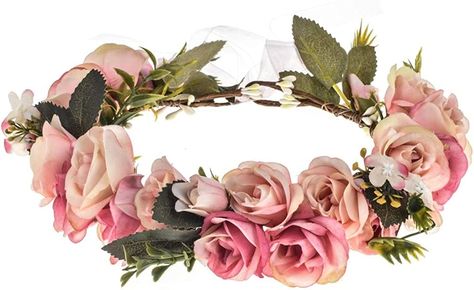 Boho Wedding Pink, Maternity Photo Props, Floral Crown Wedding, Flower Headdress, Floral Halo, Flower Girl Headbands, Silk Flowers Wedding, Crown Wedding, Baby Shower Dresses