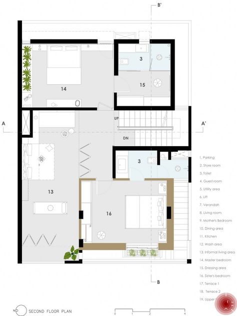 The Right Balance Of The Traditional And The Modern Design | D’WELL - The Architects Diary Designing A House, Earth House, Architecture Drawing Presentation, Duplex Floor Plans, House Plans Mansion, House Floor Design, Architectural Floor Plans, Modern Home Design, House Arch Design