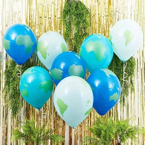 Faster shipping. Better service Earth Day Decorations, Globe Balloons, Space Theme Party Decorations, Around The World Party, Airplane Birthday Party Decorations, 50 Balloons, Travel Party Theme, Space Theme Party, Airplane Birthday Party