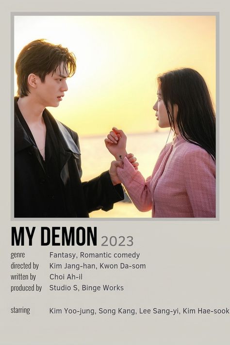 Korean Drama Series, My Demon, Film Posters Minimalist, Korean Drama Tv, Drama Ideas, Drama Tv Shows, Romantic Comedy Movies, Korean Drama List, Teen Movies