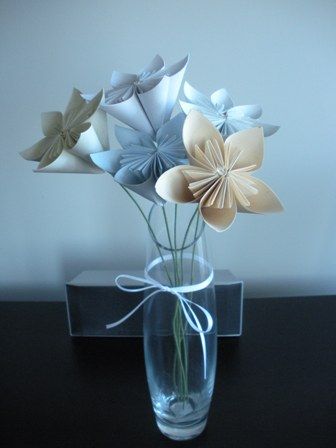 centerpiece idea? : wedding diy flowers kusudama flower purple reception white yellow Kusudama Flowers