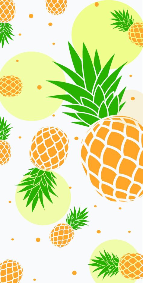 Iphone Wallpaper Travel, Deco Fruit, Botanical Flowers Print, Yellow Aesthetic Pastel, Pineapple Wallpaper, Cute Summer Wallpapers, Ramadan Crafts, Fruit Wallpaper, Scrapbook Background