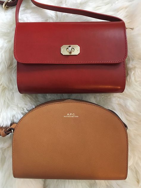 to shop / {purse diaries} apc greenwich bag review & comparison with half moon | Half Moon, Michael Kors Jet Set, A P, Michael Kors, Purse, Moon, Handbags