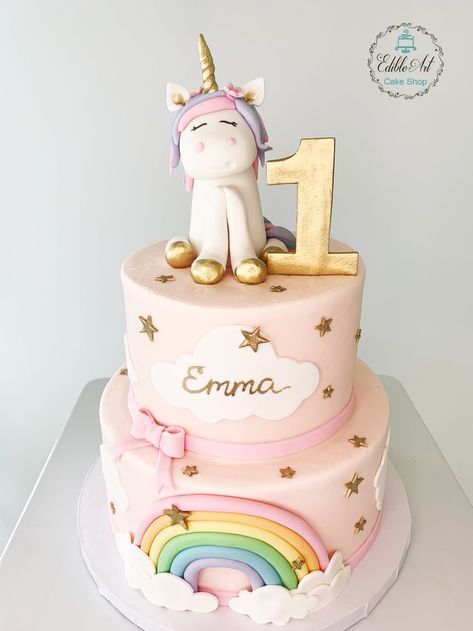 First Birthday Cake Ideas, Fondant Unicorn, Unicorn First Birthday, Rainbow First Birthday, Pinata Cake, Unicorn Birthday Cake, First Birthday Cake, Birthday Cake Ideas, Unicorn Cake