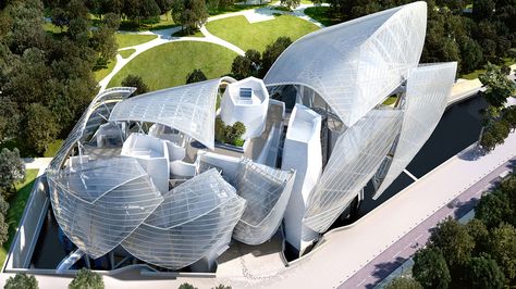 The Fondation Louis Vuitton, Paris, France | louis-vuitton--LV_WOLV_LF_Push_Fondation_DI3 Louis Vuitton Foundation, Frank Gehry Architecture, Gehry Architecture, Frank O Gehry, Contemporary Architecture Design, Daniel Libeskind, Bard College, Futuristic Building, Jean Nouvel