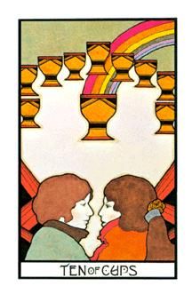 Aquarian Tarot, Ten Of Cups, Tarot Cups, Best Tarot Decks, Cups Tarot, Marcel Duchamp, Tarot Card Meanings, Minor Arcana, Tarot Card Decks