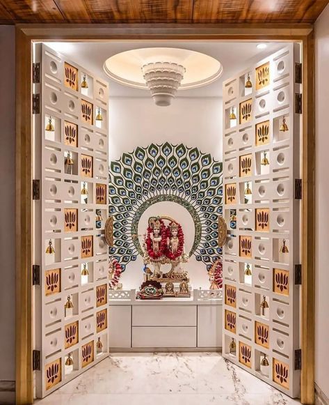 Design Trends 2023, Pooja Door Design, Mandir Design, Temple Design For Home, Indian Home Design, Pooja Room Door Design, Civil Engineer, Pooja Room Design, Room Door Design