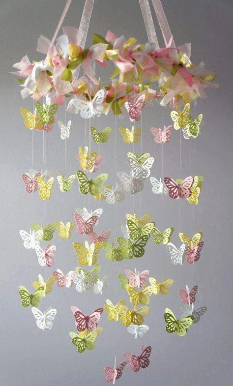 Cinderella Butterfly, Princess Decor, Butterfly Room Decor, Butterfly Room, Butterfly Nursery, Baby Mobil, Butterfly Mobile, Garden Party Decorations, Diy Bebe